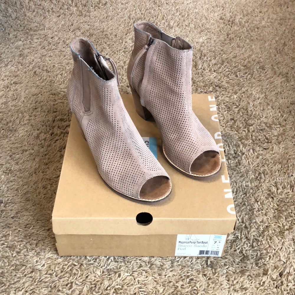 TOMS Majorca Peep Toe Ankle Booties